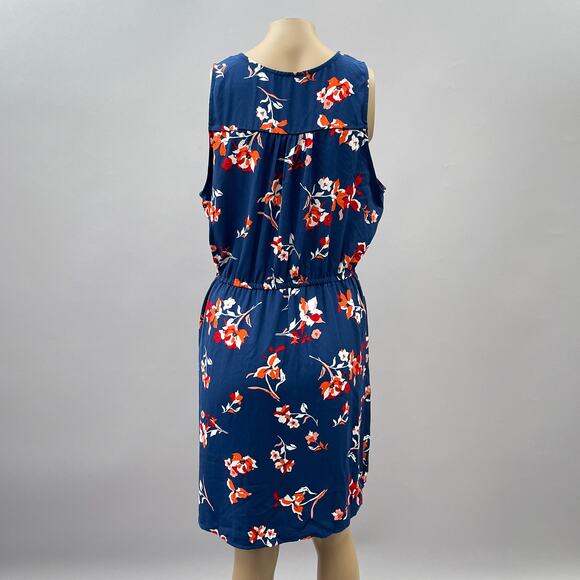 41 HAWTHORN Stitch Fix Trisha Split Neck Dress Blue Women's Size Large - Picture 7 of 14